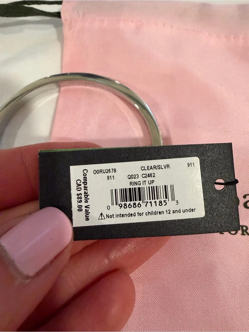 kate spade Silver-Tone Crystal Round Hinged Bangle - Picture 6 of 8